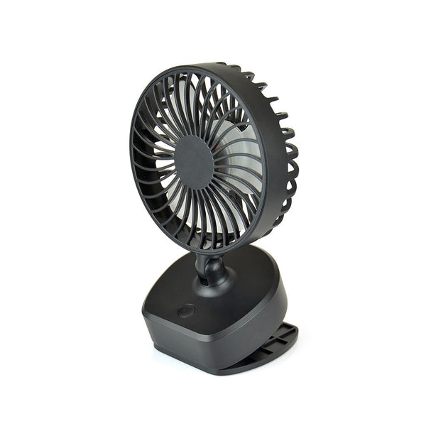 A2Z 4 Inch Portable Mini Fan USB Rechargeable 3 Speed Travel Prams Desk Clip Fan