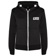 Kids Boys Girls Unisex Jackets Geek Print Fleece Zipper Hooded Hoodie Top Jacket