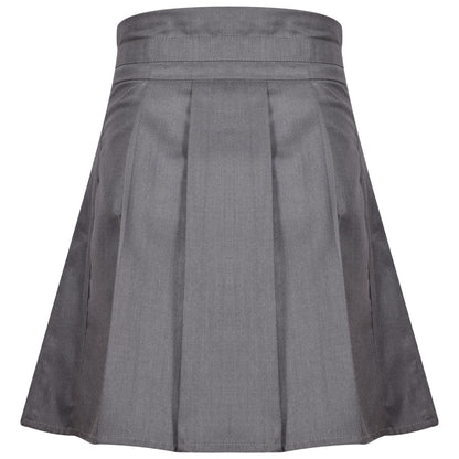 Kids Girls Plain School Uniform Pleated Skirt Elasticated Summer Skater Skirts