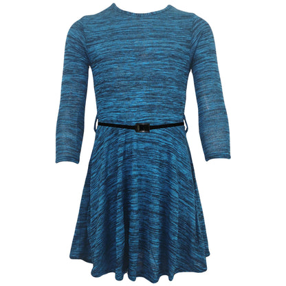 Kids Girls Skater Dress Summer Party Dance Long Sleeves Dresses Age 3-13 Years