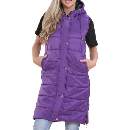 Ladies Oversized Gilet Long Line Style Jacket Long Sleeveless Fashion Women Coat
