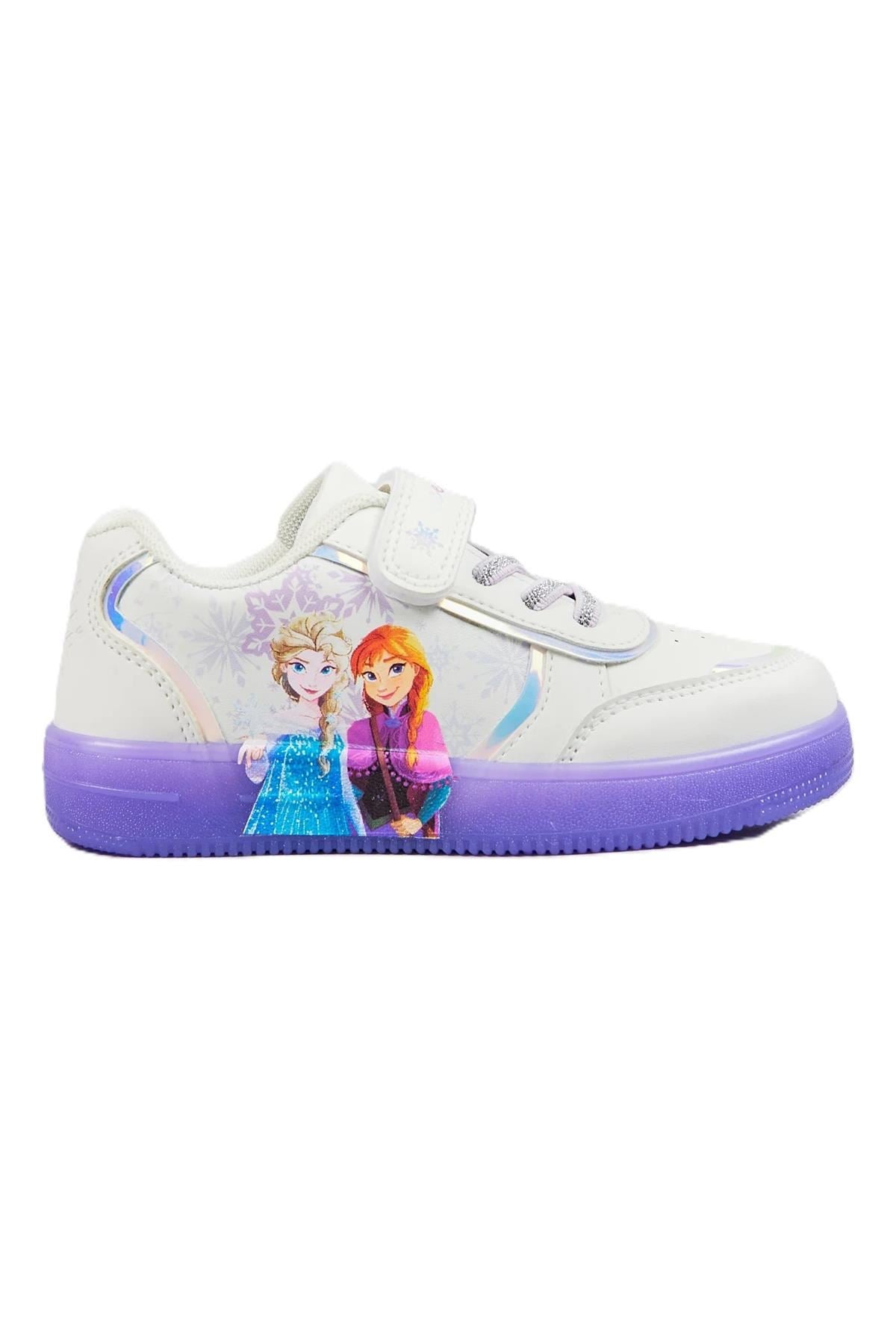 Kids Disney Frozen Girls Trainers Officially Licensed Casual Shoe Anna Character