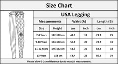 Girls USA Legging Kids Stripes & Stars Print American Leggings Age 7-13 Years