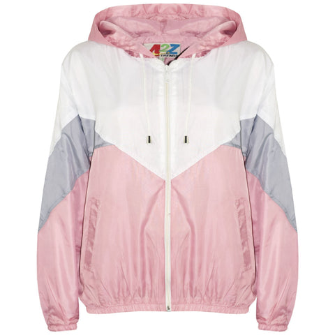 A2Z 4 Kids Girls Windbreaker Waterproof Raincoat Baby Pink Jackets Contrast Panels Shower Resistant Lightweight Hooded Coat For Girls New Age 5-13 Years - A2Z 4 Kids