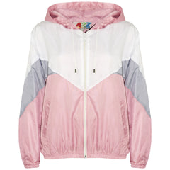 A2Z 4 Kids Girls Windbreaker Waterproof Raincoat Baby Pink Jackets Contrast Panels Shower Resistant Lightweight Hooded Coat For Girls New Age 5-13 Years - A2Z 4 Kids