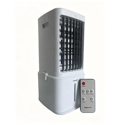 Portable White Air Cooler with Remote Control 3 Speed Settings 80W Easy to Move