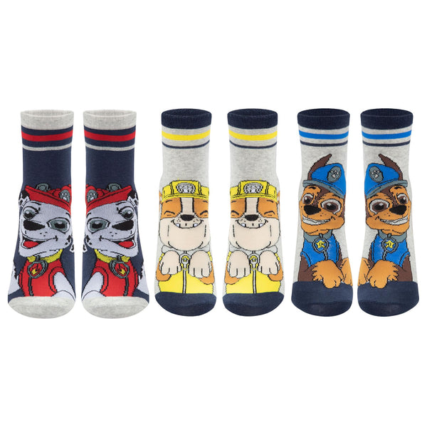 Kids Boys Socks Paw Patrol Ankle Length Socks Pack Of 3 Officially Licensed Sock