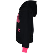 A2Z 4 Kids Girls Tracksuit Designer's #Floss Print Fleece Black & Neon Pink Hooded Crop Top Bottom Jogging Suit Joggers Age 5 6 7 8 9 10 11 12 13 Years