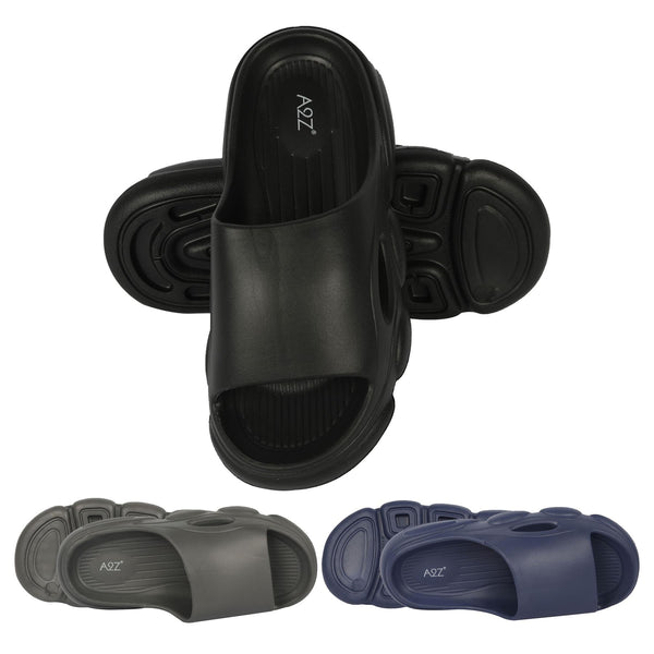 A2Z Mens Sliders EVA Foam Cushioned Slip On Sandals Indoor Outdoor Shower Pool