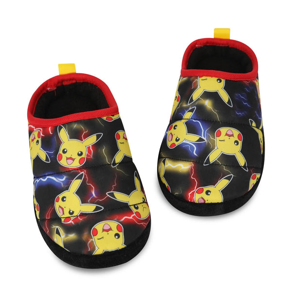 Official Pokemon Pikachu Kids Boys Girls Slippers Warm Fleece Shoes Non-Slip