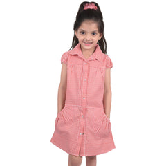 Kids Pack of 2 Girls Dress Breathable with Matching Scrunchies Age 3-14 Years