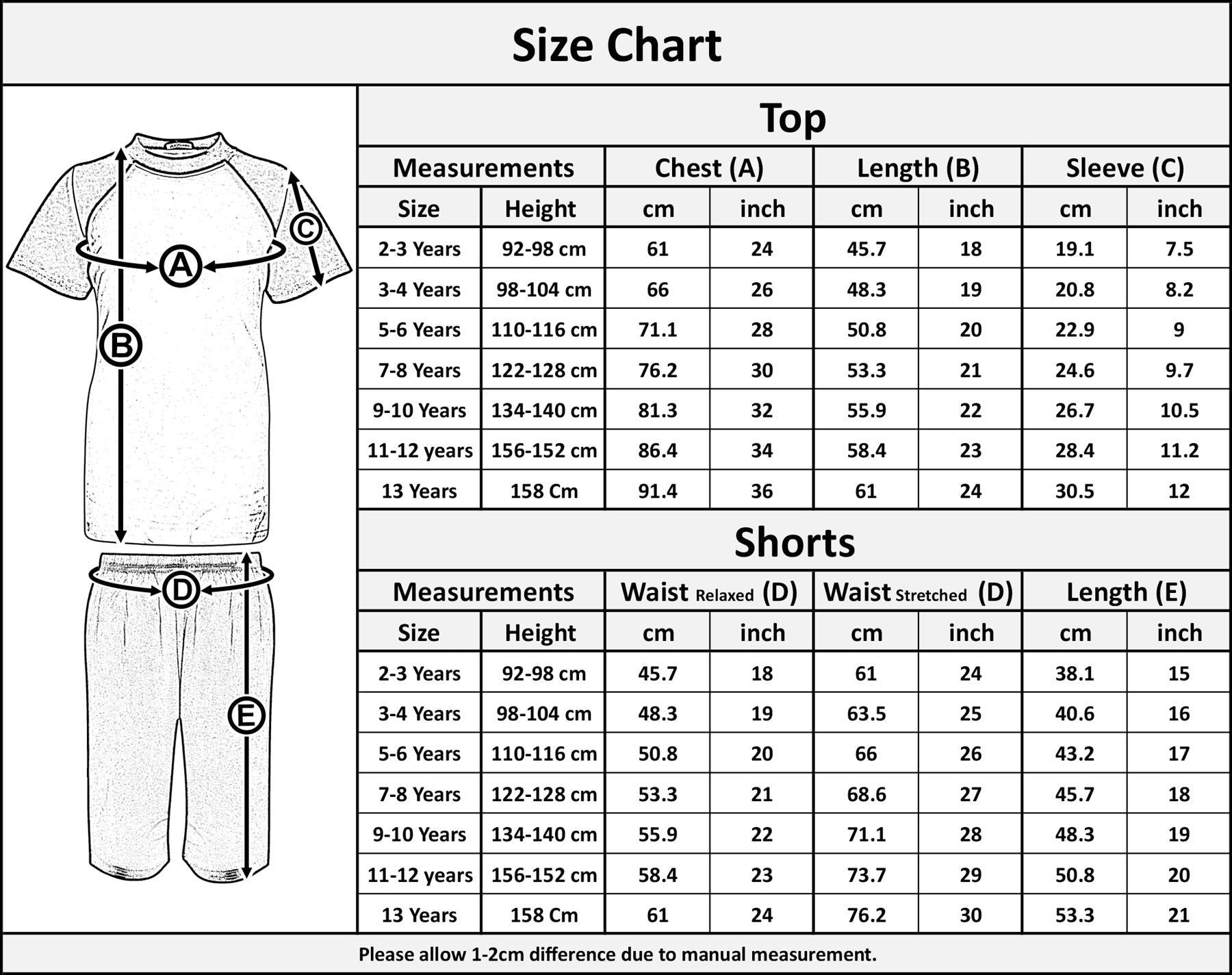 A2Z 4 Kids Raglan Style T Shirt & Shorts Red Contrast PJS Super Soft Matching Top Bottom Pyjamas Comfy Loungewear Dress Up Outfit Gifts for Children Girls Boys Age 5-13 Years - A2Z 4 Kids