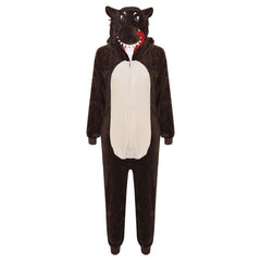 Kids Girls Boys A2Z Onesie One Piece Soft Fluffy Wolf All In One Costume 5-13 Yr