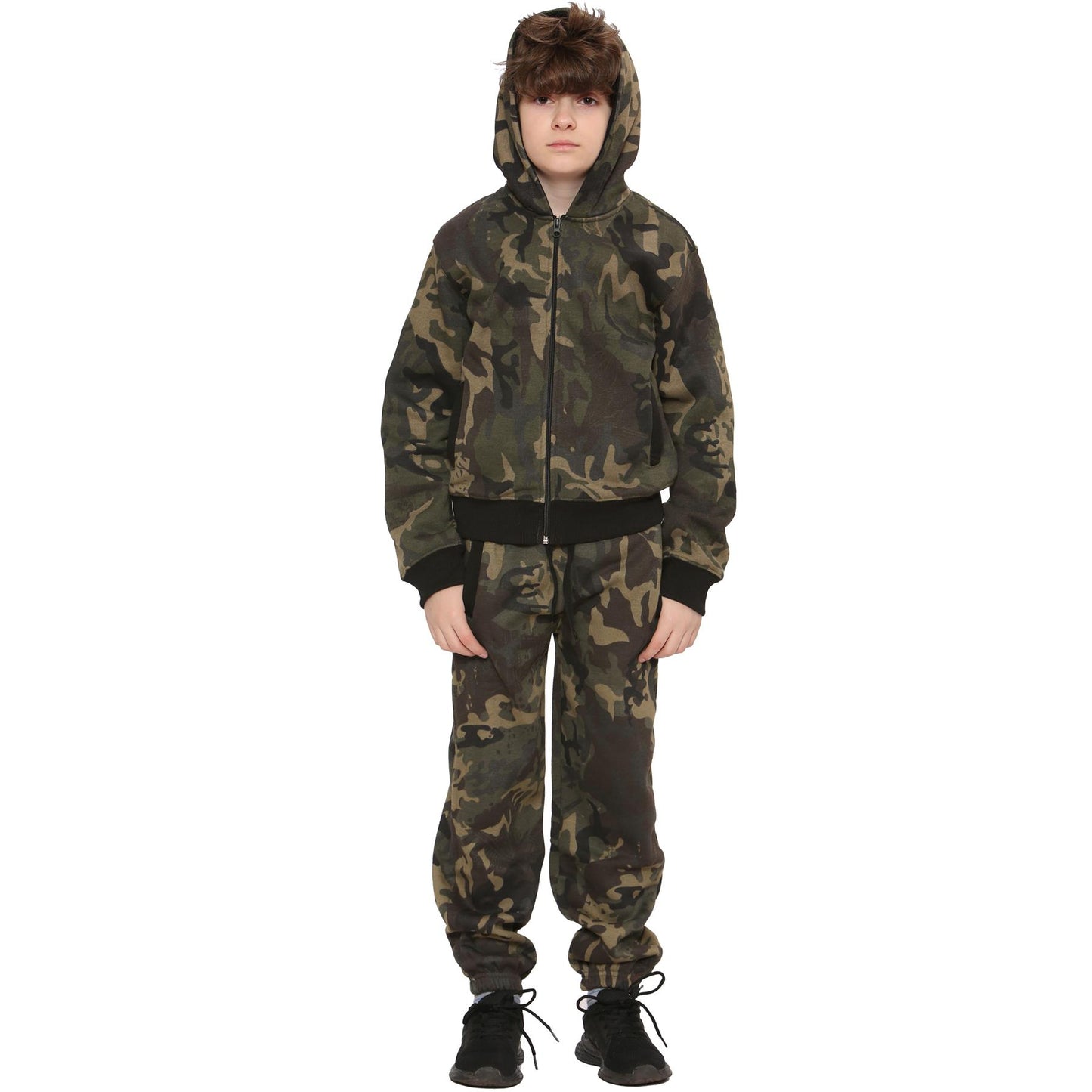 Kids Tracksuit Boys Girls Designer's Camouflage Jogging Suit Top Bottom 5-13 Yr