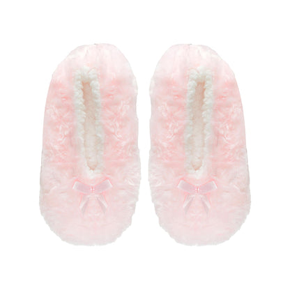 A2Z Ladies Bow Slipper Fleece Sherpa Lining Socks Comfortable For Daily Wear