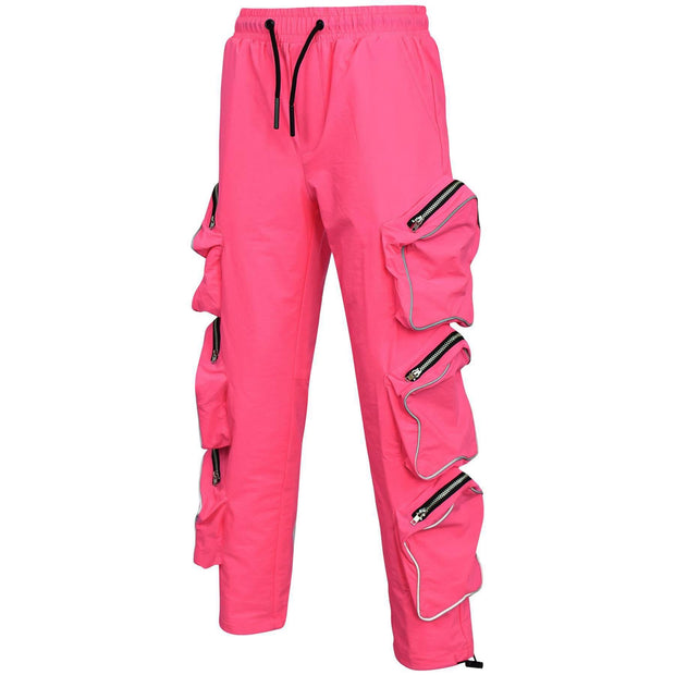 Kids Girls Cargo Trousers Elasticated Waist Comfortable Joggers Casual Pants