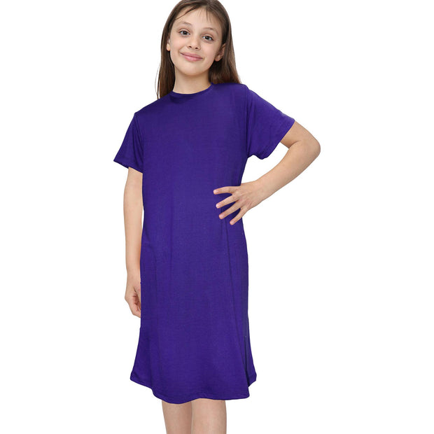 A2Z 4 Kids Girls Night Dress Nightgown Sleepwear Nightie Short Sleeve Nightwear Nighty for Kids 5 6 7 8 9 10 11 12 13 14 Years - A2Z 4 Kids