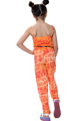 Kids Girls Jumpsuit Tie Dye Print Trendy Fahsion Playsuit All In One Jumpsuits
