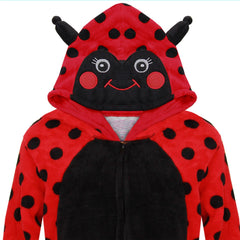 Kids Girls Boys A2Z Onesie One Piece Soft Fluffy Lady Bird Jumpsuit Costume 7-13