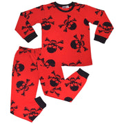 Kids Girls Skull & Bones Print Pyjamas Set