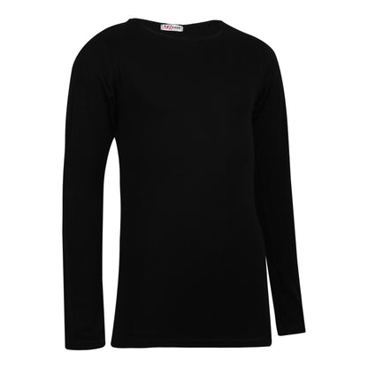 A2Z 4 Kids Girls Plain Long Sleeve T Shirt Soft Feel PE School Activewear Shirts