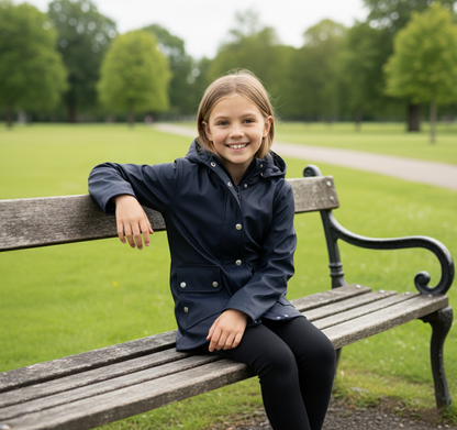 PU Raincoat Jacket Windbreaker Waterproof Parka Hooded For Girls Boys Age 5-13 Years