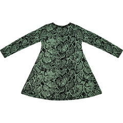 Kids Girls Swing Dress Long Sleeve Snake Flared Party Wear Summer Dresses 5-13
