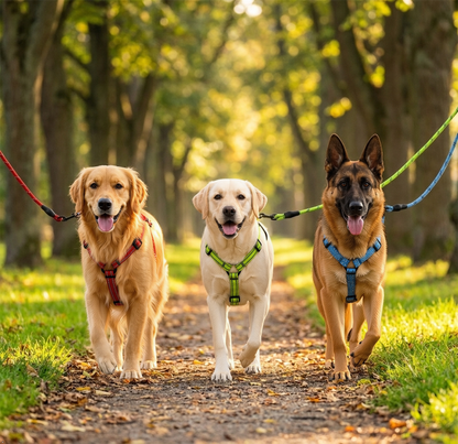 A2Z Dog Collar Harness And Lead Set Reflective Adjustable Walking Set