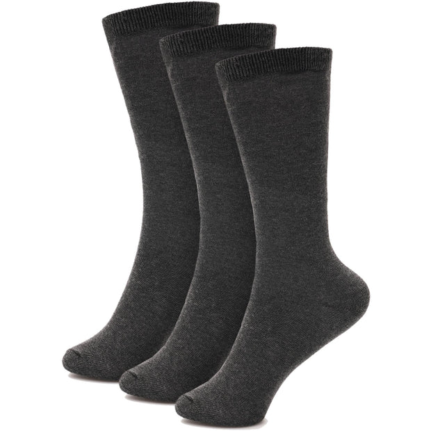 Kids Girls Plain Knee High Socks Pack of 3 Comfortable School Cotton Socks - A2Z 4 Kids