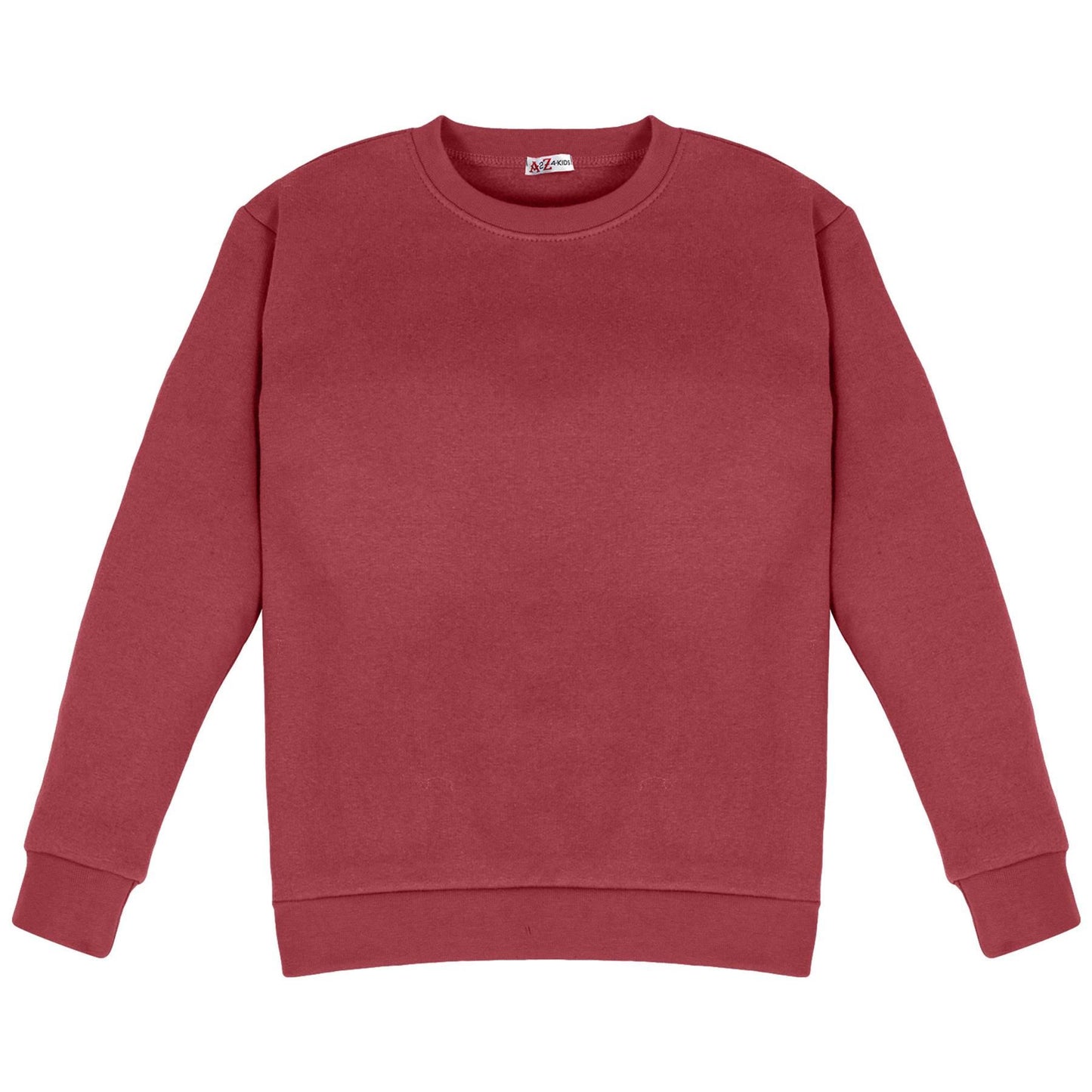 Kids Girls Boys Sweatshirt  Plain Crew Round Neck Uniform  Age 2-13 Years