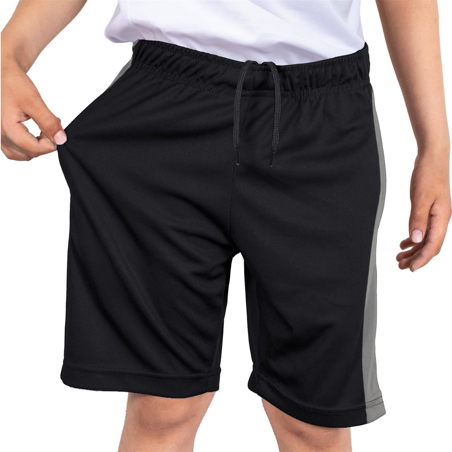 Kids Boys 5 Pack Lightweight Mesh Athletic Football Boxing Cycling Sports Shorts