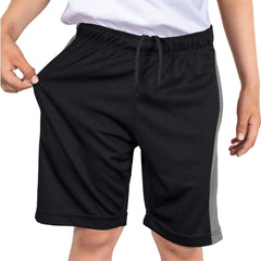 Kids Boys 5 Pack Lightweight Mesh Athletic Football Boxing Cycling Sports Shorts
