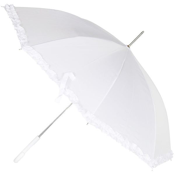 Ladies Wedding Umbrella Vintage Frill Bridal Parasol Auto Open Brolly Canopy