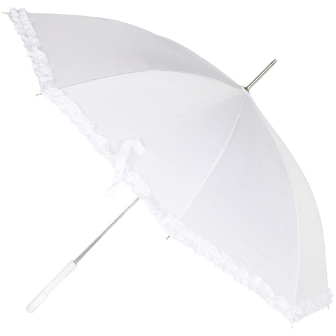 Ladies Wedding Umbrella Vintage Frill Bridal Parasol Auto Open Brolly Canopy