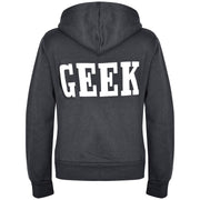 Kids Boys Girls Unisex Jackets Geek Print Fleece Zipper Hooded Hoodie Top Jacket