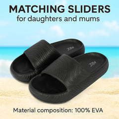 A2Z Kids Matching Mum Daughter Sliders Soft EVA Non Slip Shower Pool Slippers