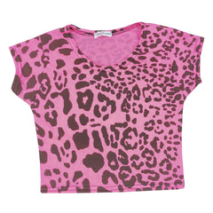 Kids Girls Crop Tops Leopard T-Shirt Tank Top & Tees New Age 5-13 Years