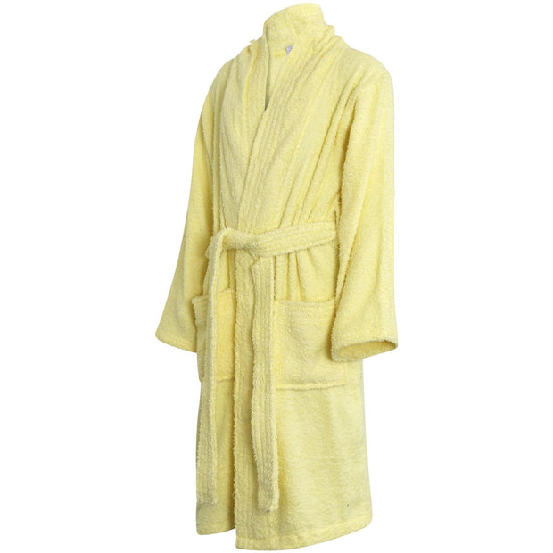 A2Z 4 Kids Unisex Terry Towelling Shawl Collar Lemon Bath Robe Dressing Gown Beach Bathing Swimming Surfing Soft 100% Cotton Bathrobe For Children Girls Boys Age 5-13 Years