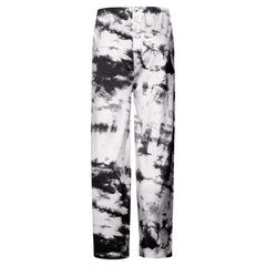 Kids Girl Palazzo Black Flared Wide Leg Tie Dye Print Baggy Loose Summer Trouser