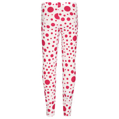 Girls Dresses Kids Pink Polka Dot Print Crop Top Legging Midi Skater Dress 7-13Y