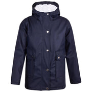 A2Z 4 Kids PU Raincoat Jackets Navy Windbreaker Waterproof Parka Shower Resistant Hooded Raincoat Girls Boys Age 5-6, 7-8, 9-10, 11-12 & 13 Years - A2Z 4 Kids