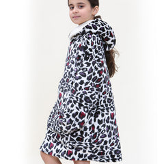 Kids Girls Boys Oversized Hoodie ANIMAL Snuggle Blanket Fleece Kangaroo Pocket