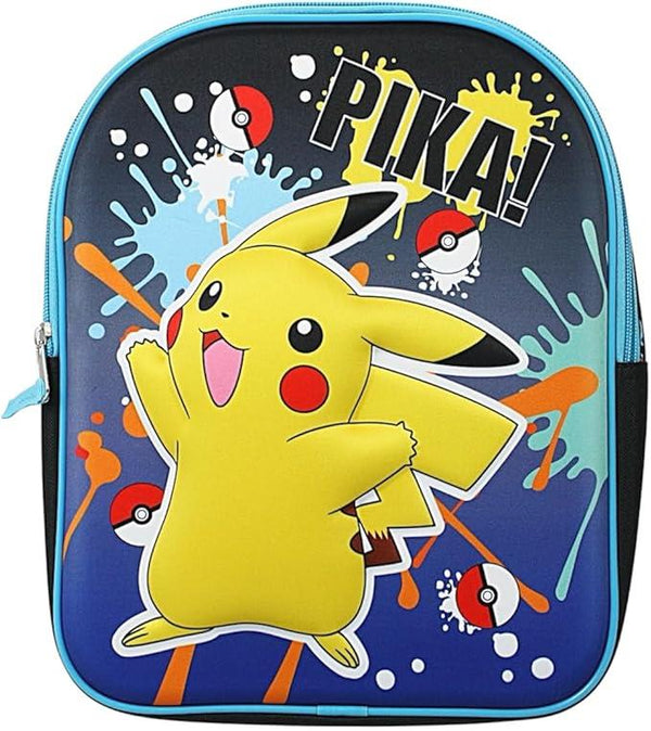 Officially Licensed Pokemon Pikachu EVA Kids Backpack Colour Splash School Bag