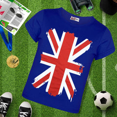 Kids Unisex England Flag Print Football World Cup Soft T Shirt Top