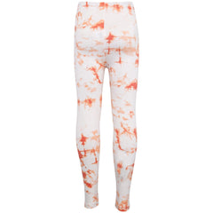 Kids Girls Leggings Tie Dye Orange Print Stylish Fahsion Dance Legging Pants