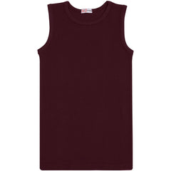 Kids Girls Boys Childrens Vest Top Tank Top Fitted 100% Rich Cotton 2-13 Years