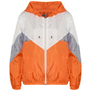 A2Z 4 Kids Windbreaker Orange Waterproof Raincoat Jackets Contrast Panels Shower Resistant Lightweight Hooded Coat Girls Boys Age 5-13 Years