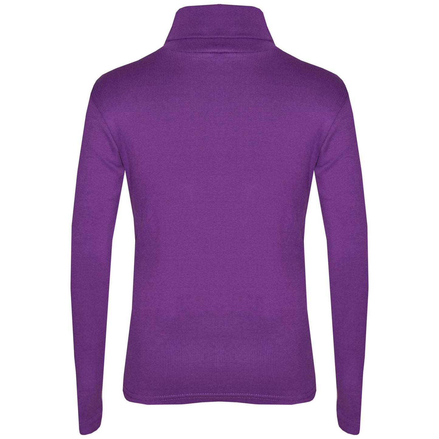 Kids Girls Polo Neck T Shirt Thick Cotton Turtleneck Jumper Long Sleeve Top 2-109