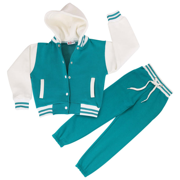 A2Z 4 Kids Kids Tracksuit Girls Boys Baseball Plain Top Bottoms Jogging Suits New Age 7 8 9 10 11 12 13 Years