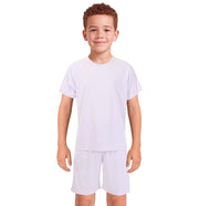 Kids Girls Boys Football Kit T Shirt Shorts PE Athletic Sportswear Outfit Set